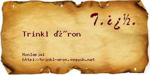 Trinkl Áron névjegykártya